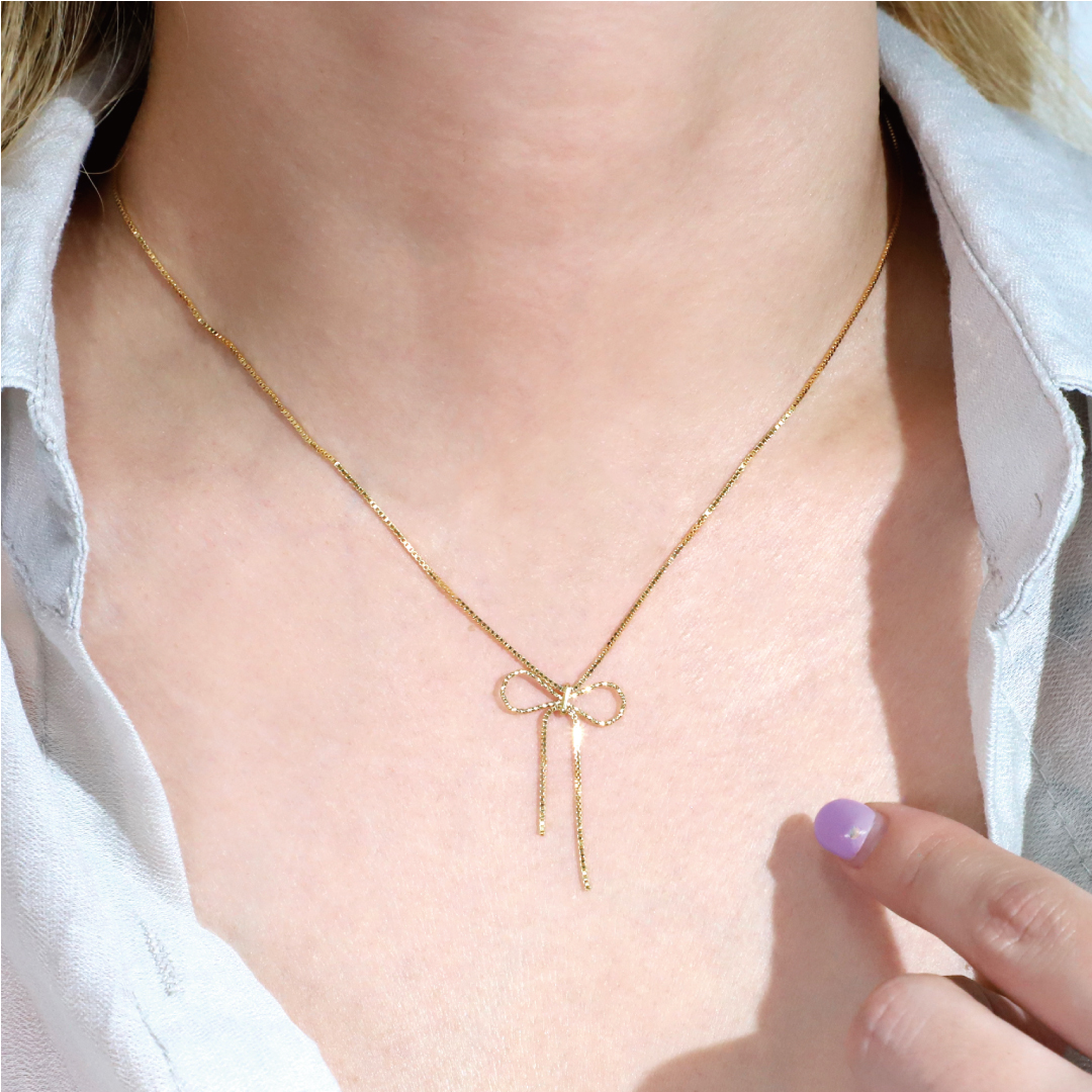 Silver 925 Women’s Ribbon Necklace