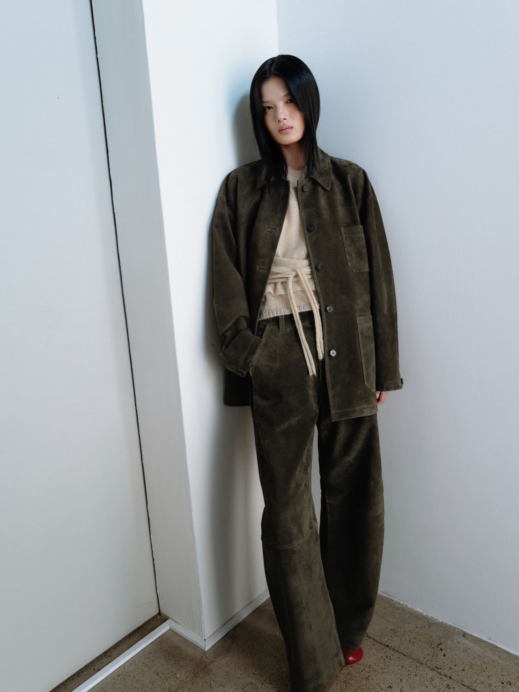 ジャケット・アウター MONOHA Suede work jacket light beige Suede work jacket (light beige / gray / camel) : MONOHA