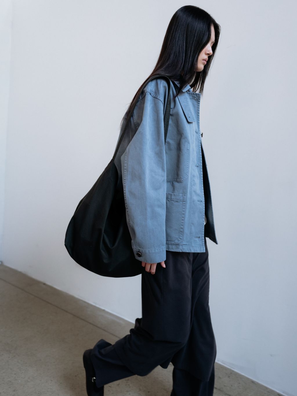 ★MONOHA★ Cotton dying work jacket Cotton dying work jacket (khaki / blue gray) : MONOHA