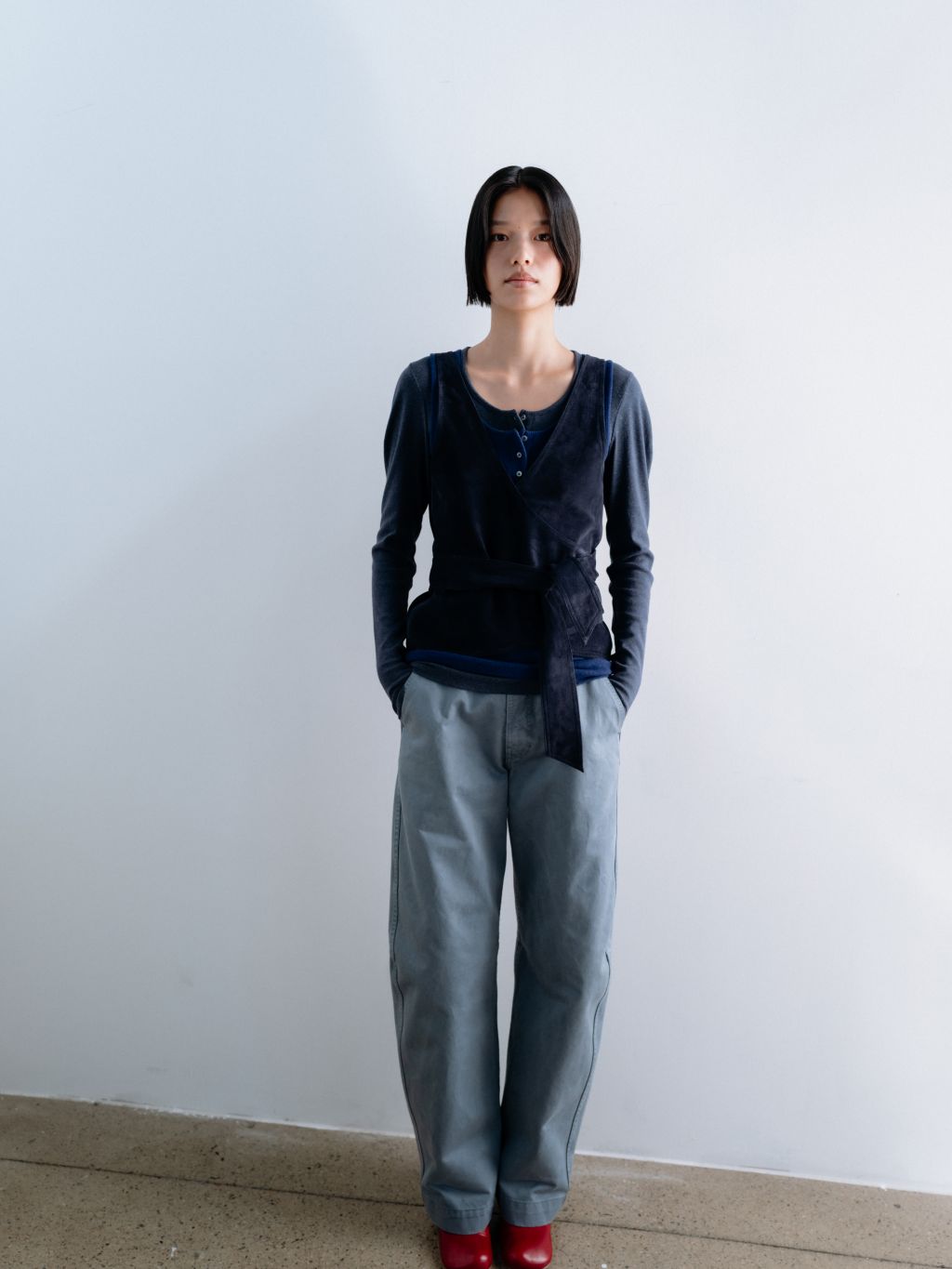 Cotton curve pants monoha 韓国　モノハ Cotton curve pants monoha 韓国 モノハ