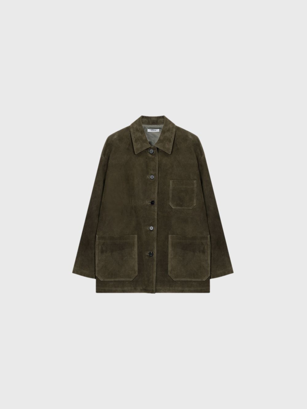 Dusty suede work jacket (khaki beige / navy / brown) : MONOHA