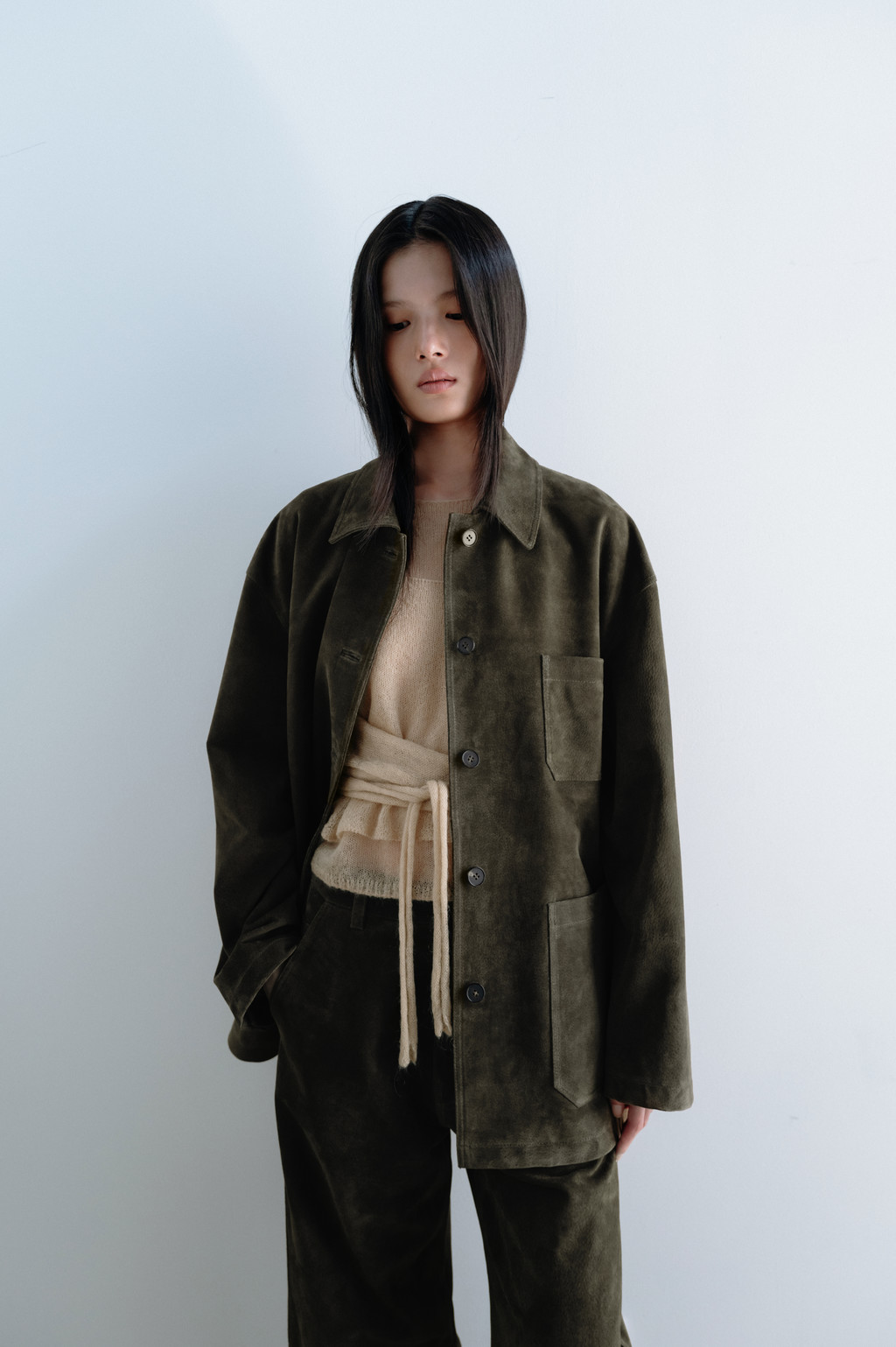 ジャケット・アウター MONOHA Coated cotton work jacket / brown MONOHA Coated cotton work jacket / brown