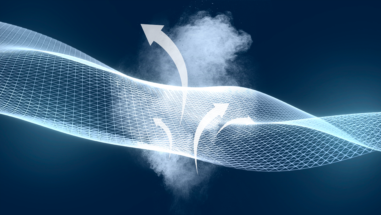 클라우스 냉난방기 공기 정화 먼지 제거 효과 이미지