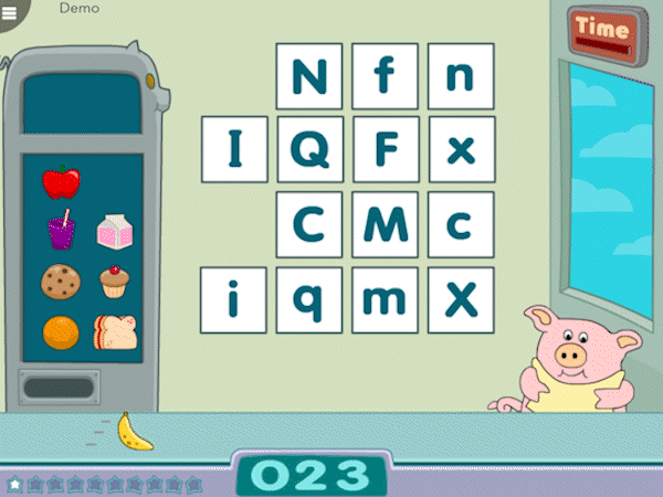 어려운 난이도 - 따로 있는 대소문자를 클릭해 짝을 맞춰야 해요