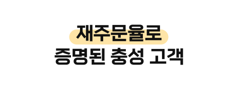 재주문율로 증명된 충성 고객