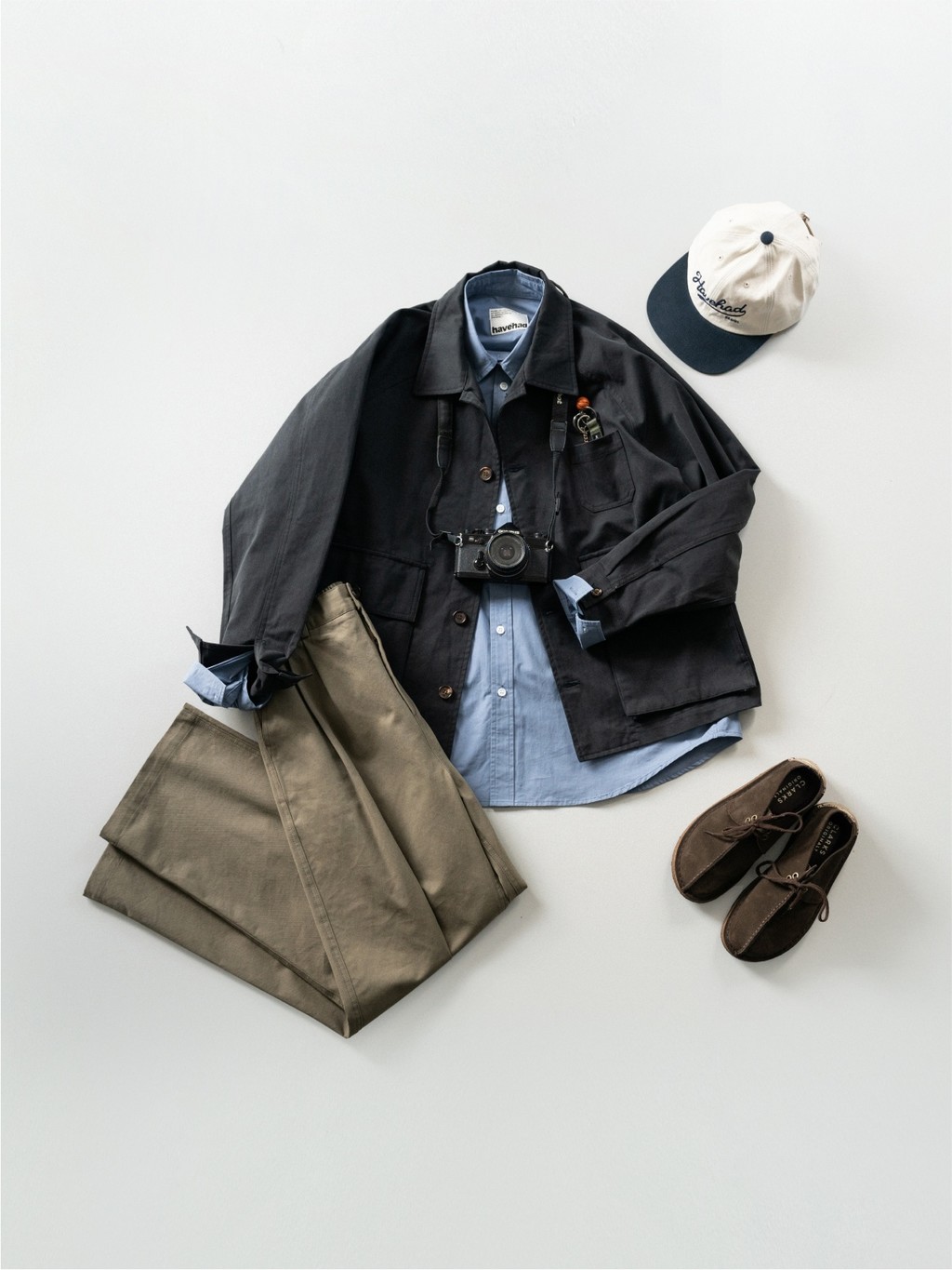 【も】 havehad CITY WORKER Set-up ネイビー 24ss City Worker Club Jacket (Navy) : ハブハド Havehad Japan