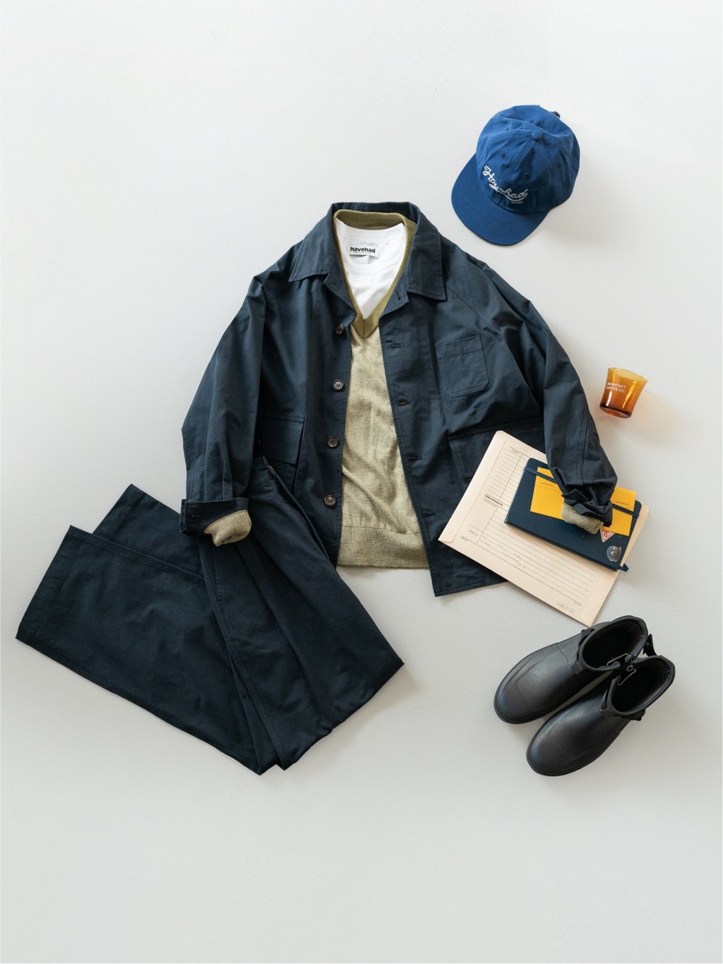 【も】 havehad CITY WORKER Set-up ネイビー Set) City Worker Set-up : ハブハド Havehad Japan | 日々を