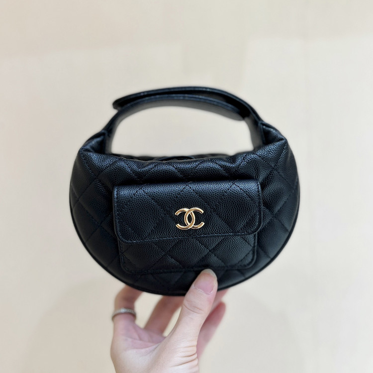 샤넬 23 뉴미니 캐비어 탑 핸들백