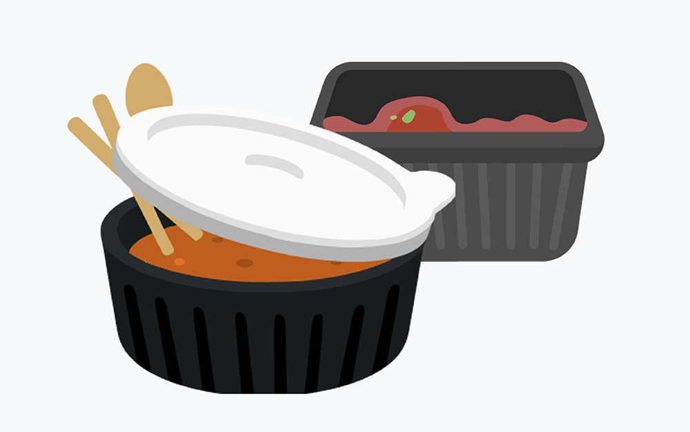 잔반이 남은 반찬통, 배달쓰레기