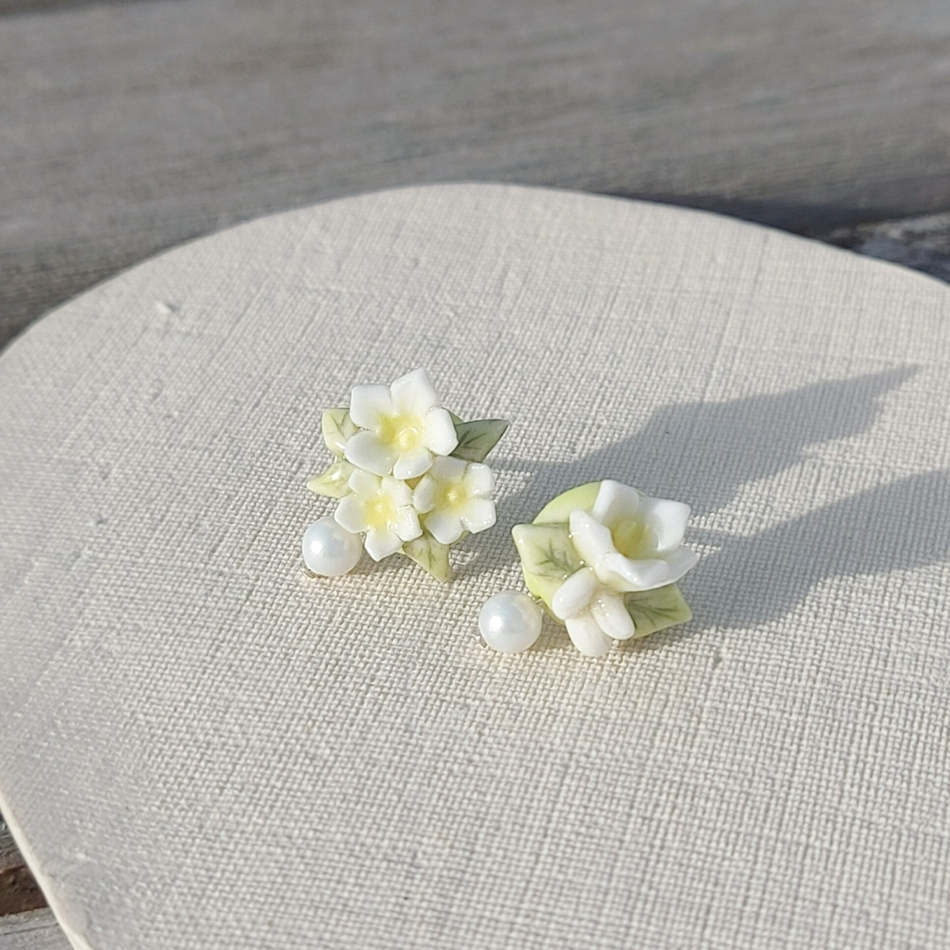 Ceramic Craft Buckwheat Blossom Earrings