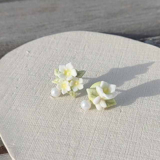 Ceramic Craft Buckwheat Blossom Earrings