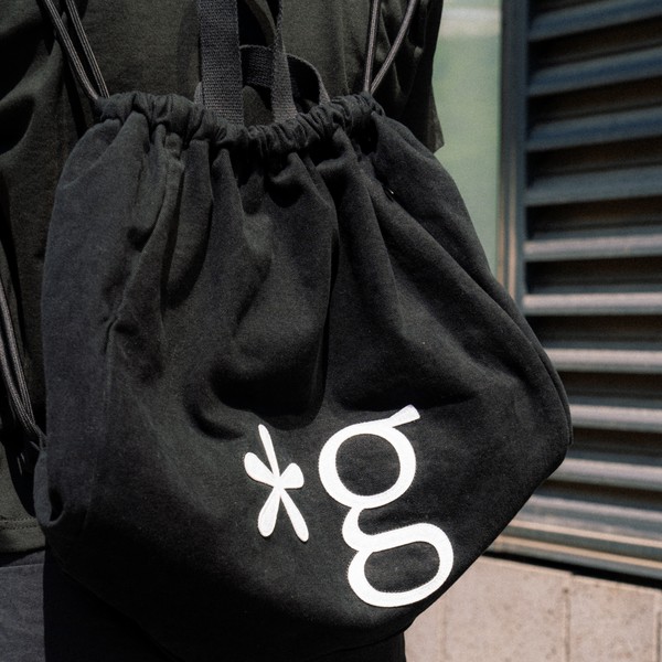 GRUNDEN 글런든 SIGNATURE LOGO GYM SACK (WASHED BLACK)
