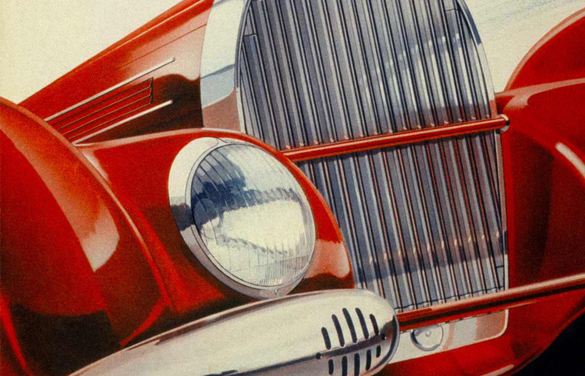 CAPTURED FROM BUGATTI TYPE57 MODÈLES BROCHURE COVER, 1939