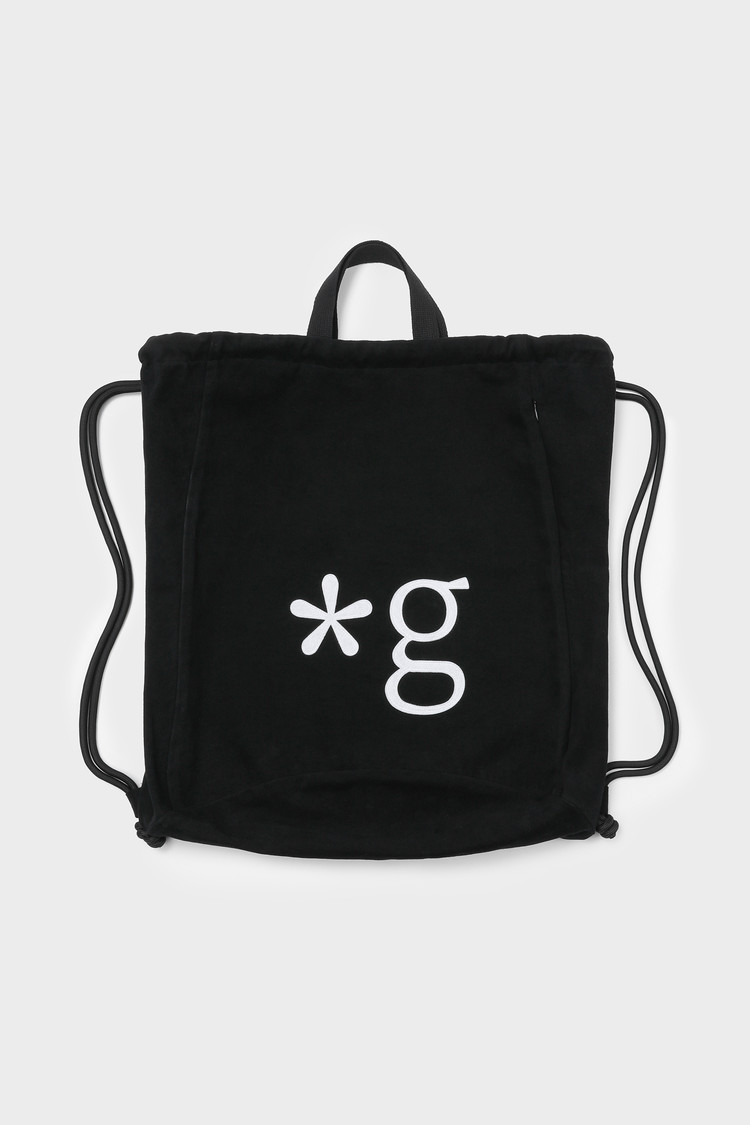 GRUNDEN 글런든 SIGNATURE LOGO GYM SACK (WASHED BLACK)