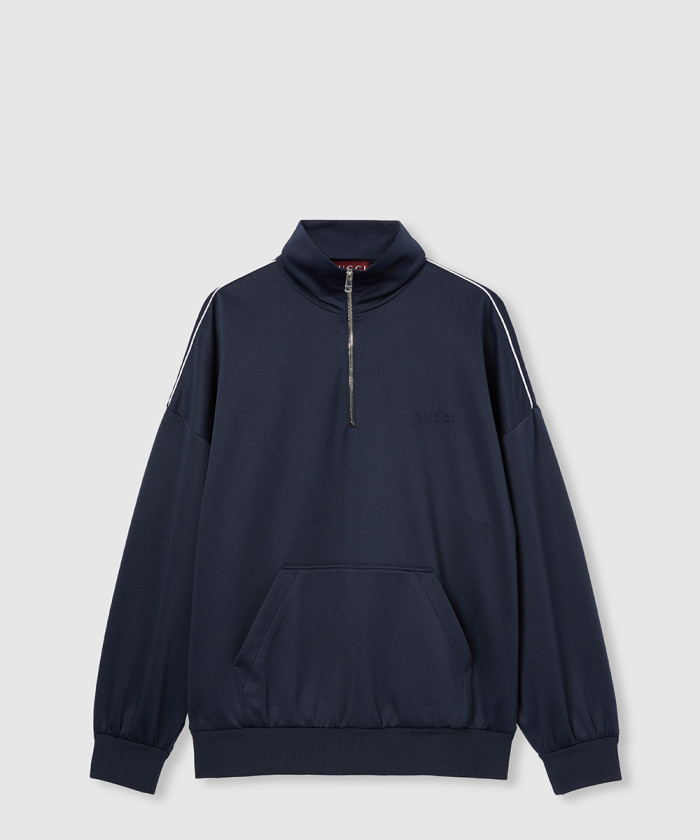 구찌 엠보싱 로고가 있는 테크니컬 저지 스웨트셔츠 833488