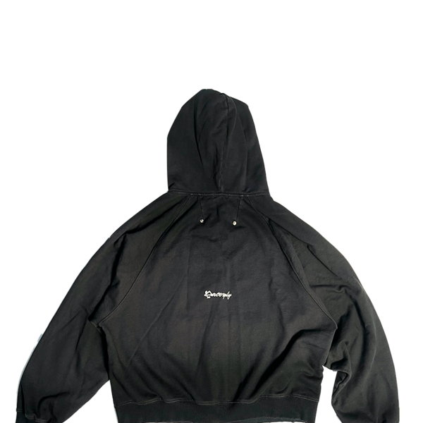 DOLLY DIRTY ZIP UP HOODIE - VINTAGE BLACK : PACOSPLY