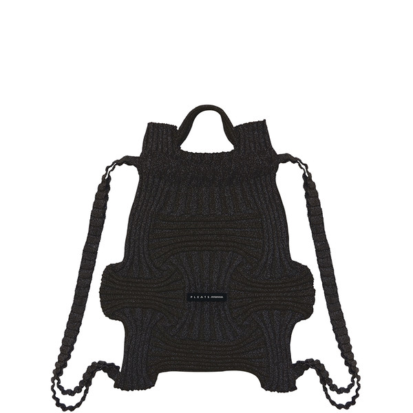 ボウバックパック グリッターブラック : プリーツママ