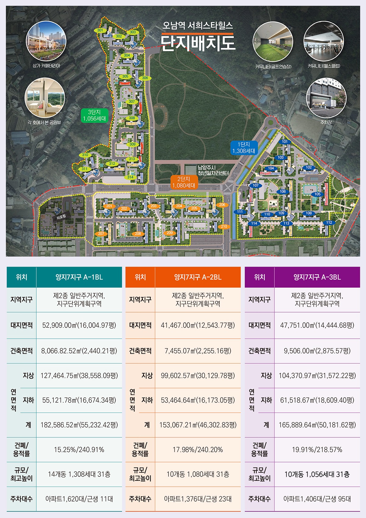오남역 서희스타힐스 단지배치도