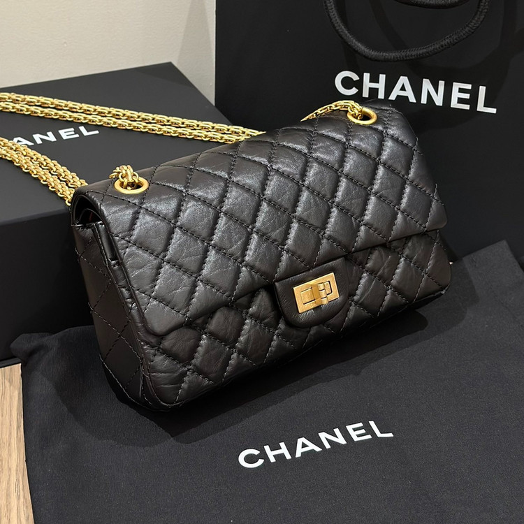 샤넬 2.55 빈티지 미니 플랩백 블랙 빈티지 골드