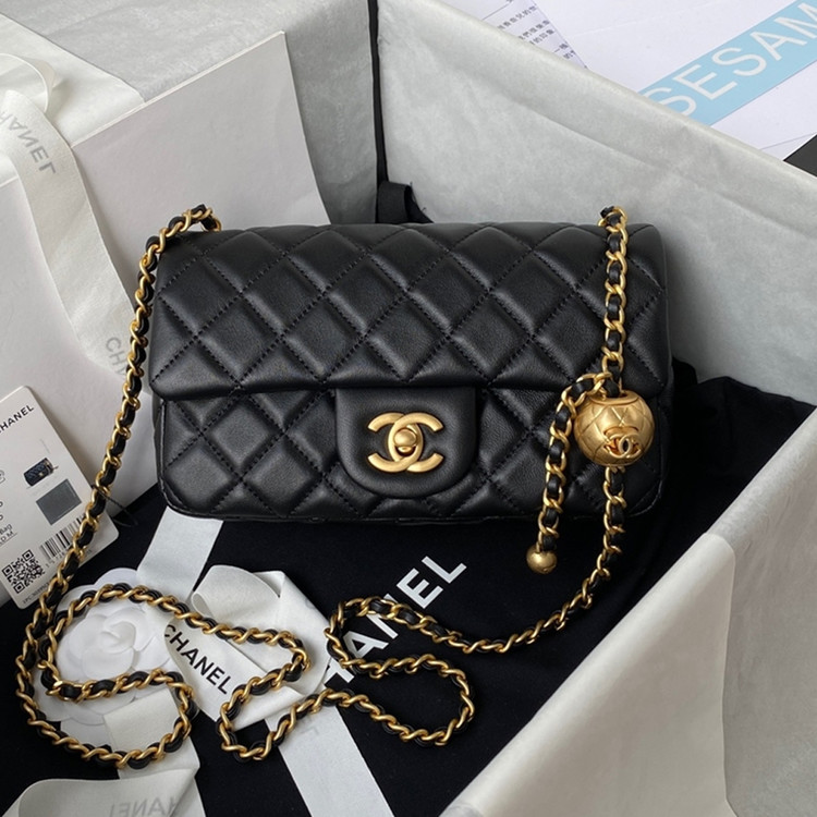 샤넬 클래식 골드 뉴미니 골든볼 AS1787