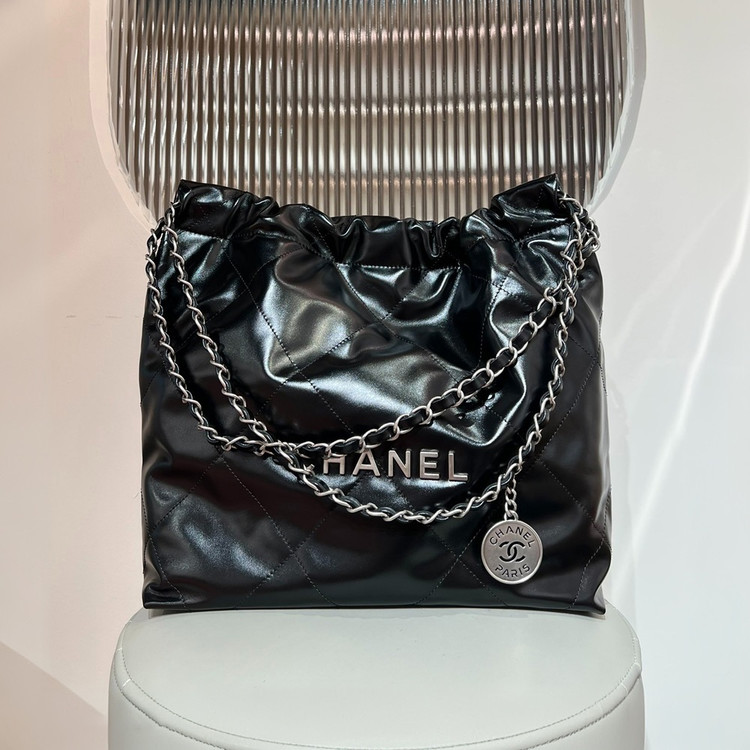 샤넬 22백 스몰 블랙 은장