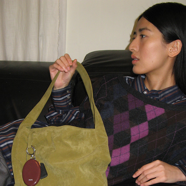 5차리오더:바로출고] 0008 Square Shoulder Bag_Suede Olive : 포테 