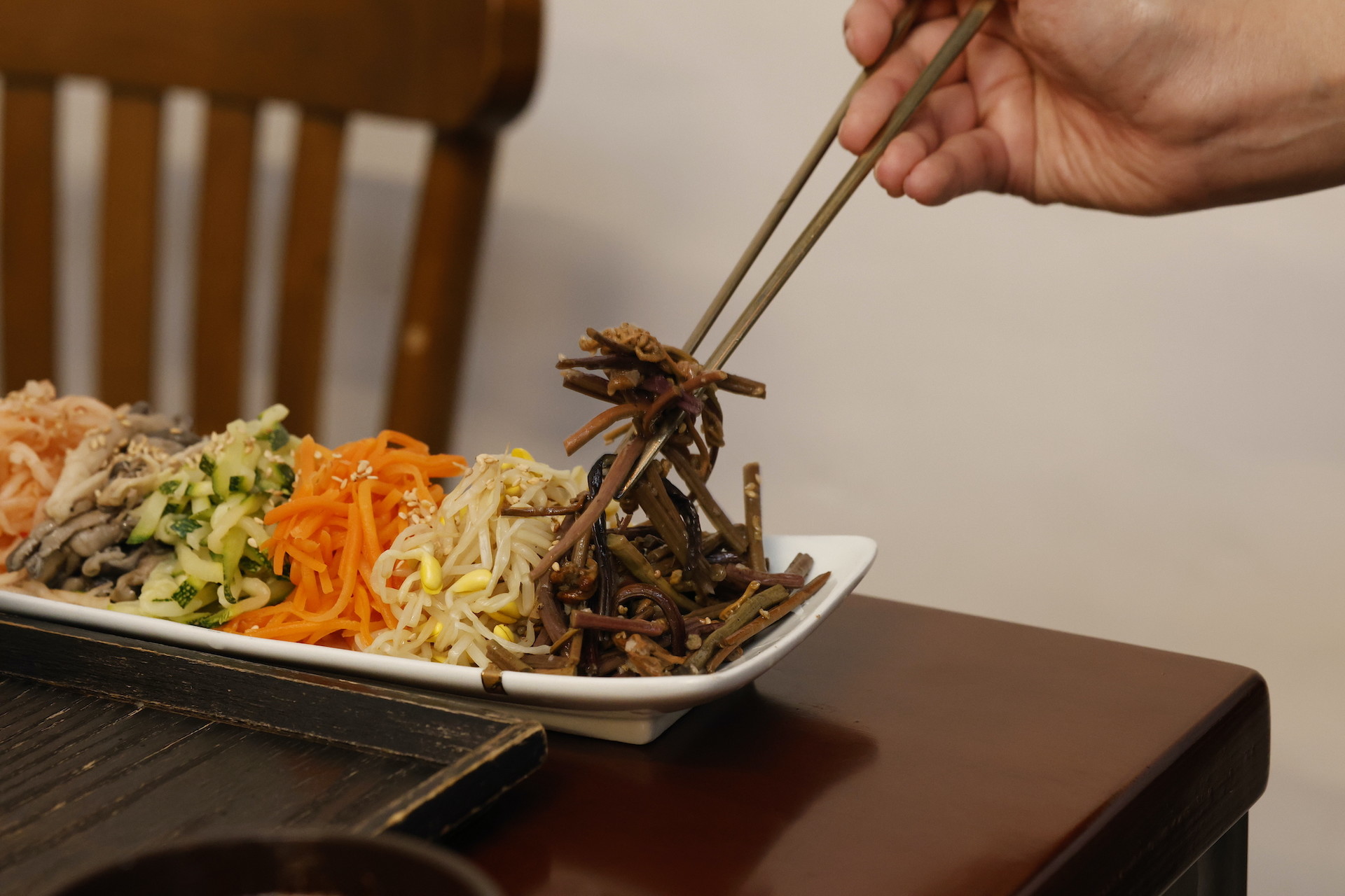 Traditional Korean bibimbap lunch in Insadong Jongno