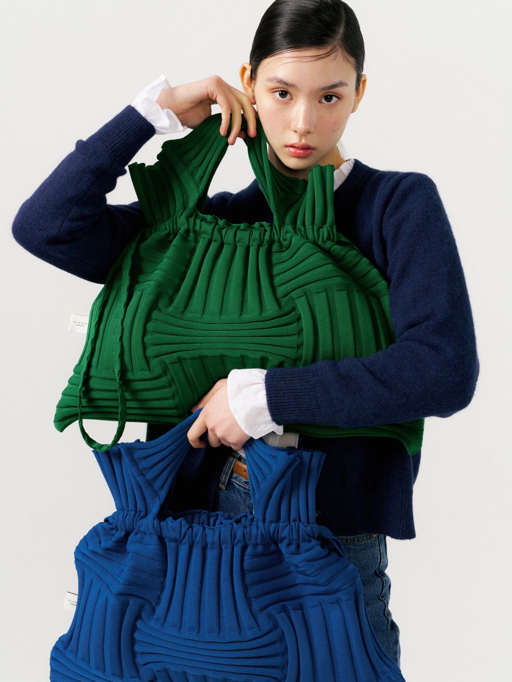 ビッグボウバッグ アイボリー : プリーツママ