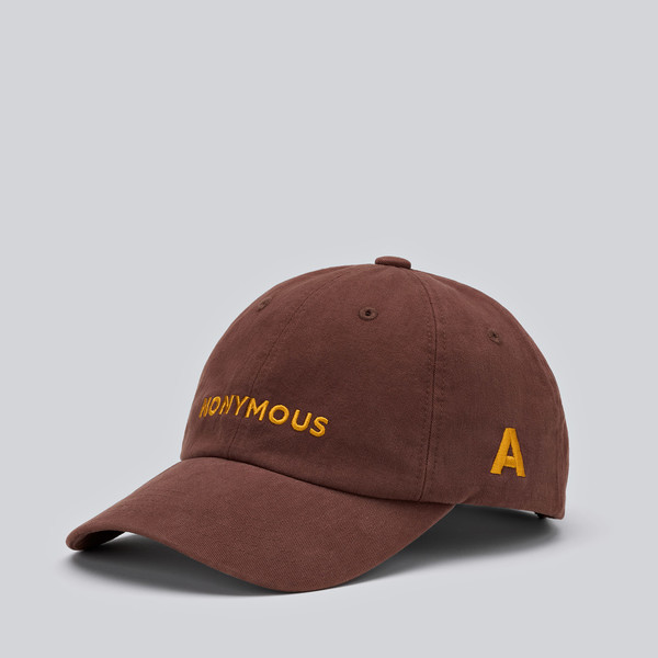 25FW_NONYMOUS AA NEW ICONIC PEACHED CAP - BROWN
