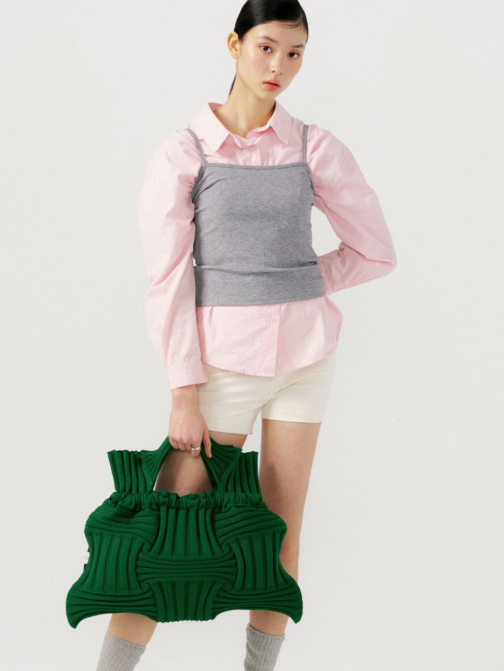 ビッグボウバッグ グリーン : プリーツママ