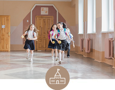 <b>도보통학이 가능한 다수의 초중고교로 안심교육</b>