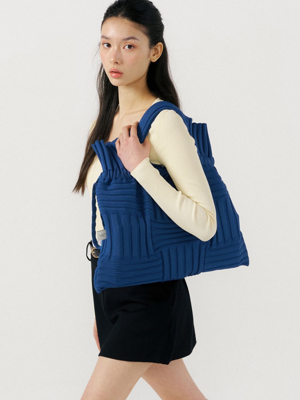 初売り！プリーツママ ブルー　ビッグボウバッグ ビッグボウバッグ ブルー : プリーツママ