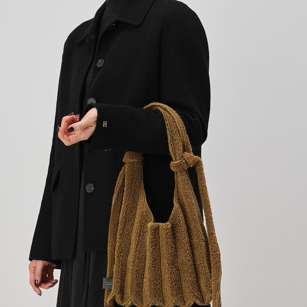 ぷーどるまま様 プードルショルダーバッグ キャメル : プリーツママ