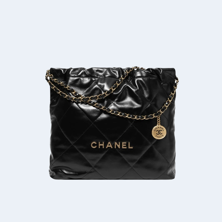 샤넬 22백 미디움 블랙 금장