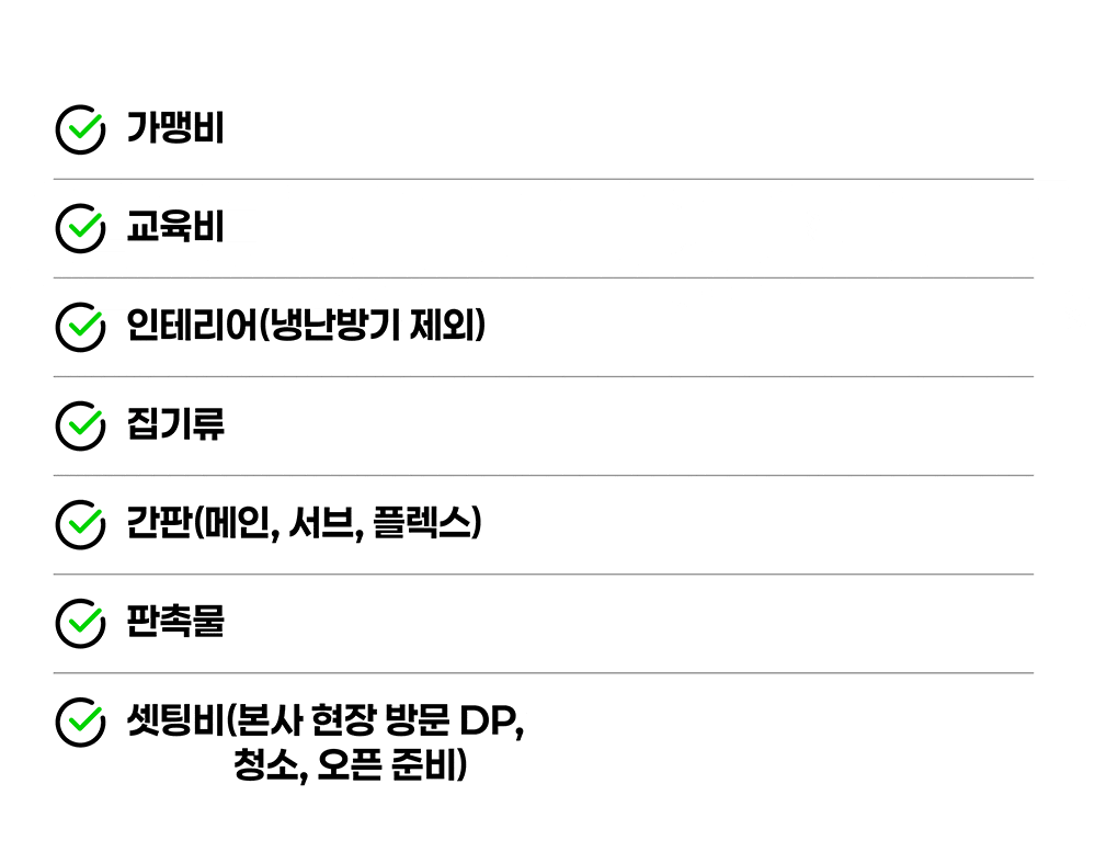 제로초이스 창업비용 10호점 한정 면제 가맹비, 교육비, 셋팅비