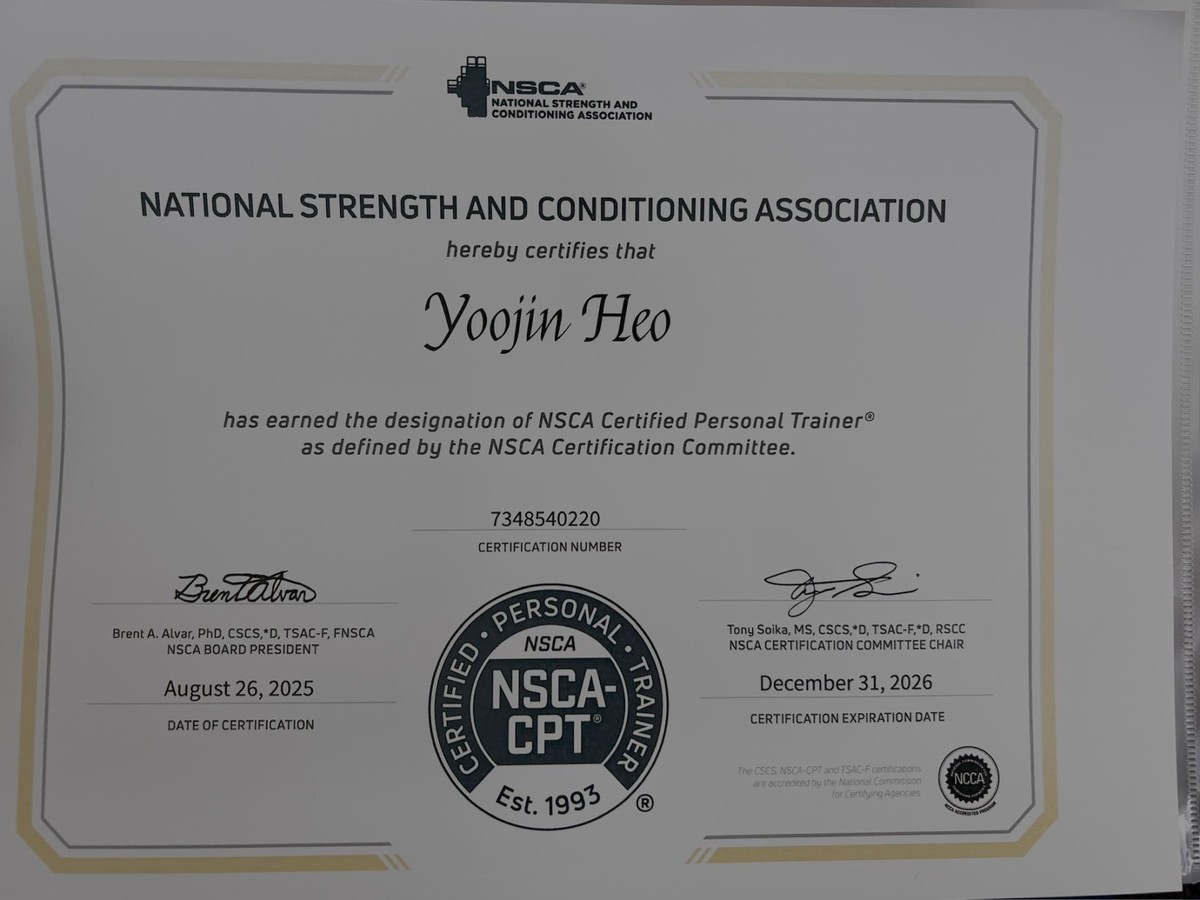 NSCA-cpt 합격후기 : NSCA KOREA
