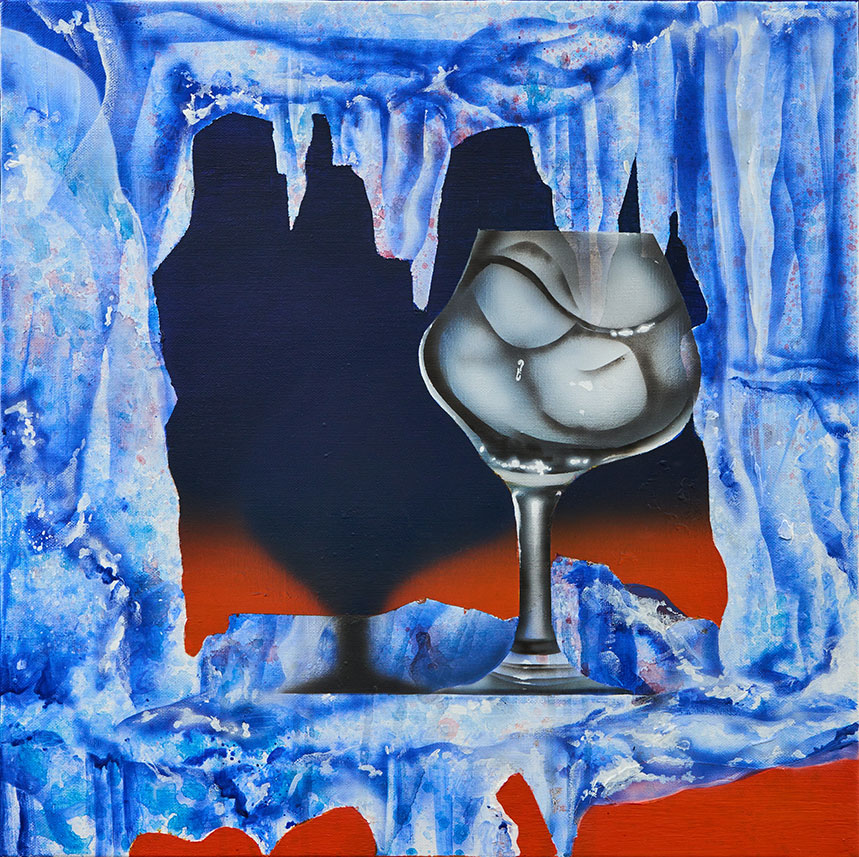 D_Day_02,  2024,  Acrylic on Canvas,  45.5 x 45.5 cm