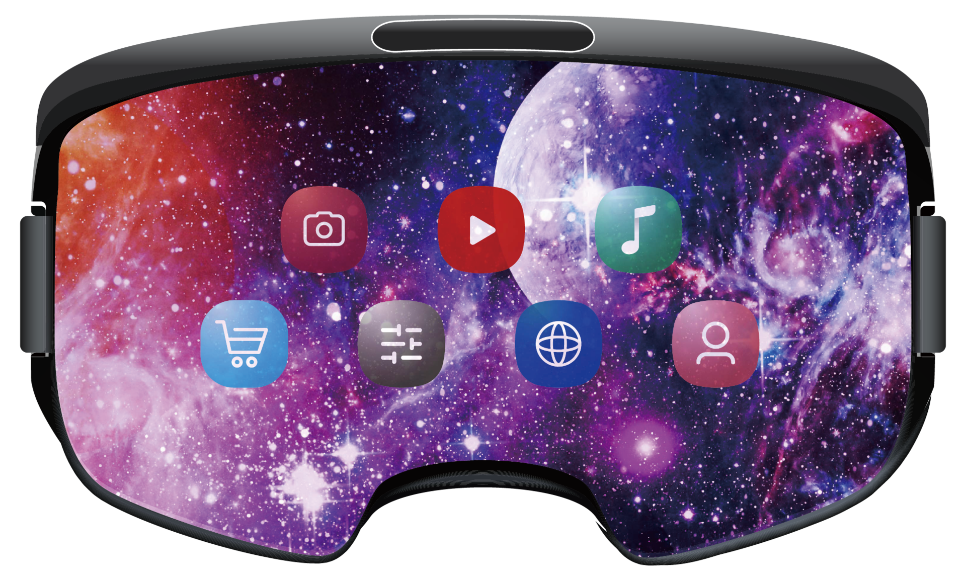 X-Space 2025 포스터 이미지 중 일부. 여러 아이콘이 들어있는 고글