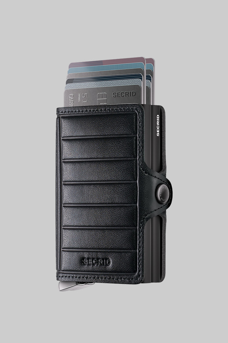 미니월렛+ 엠보스 라인 블랙 : FRAME