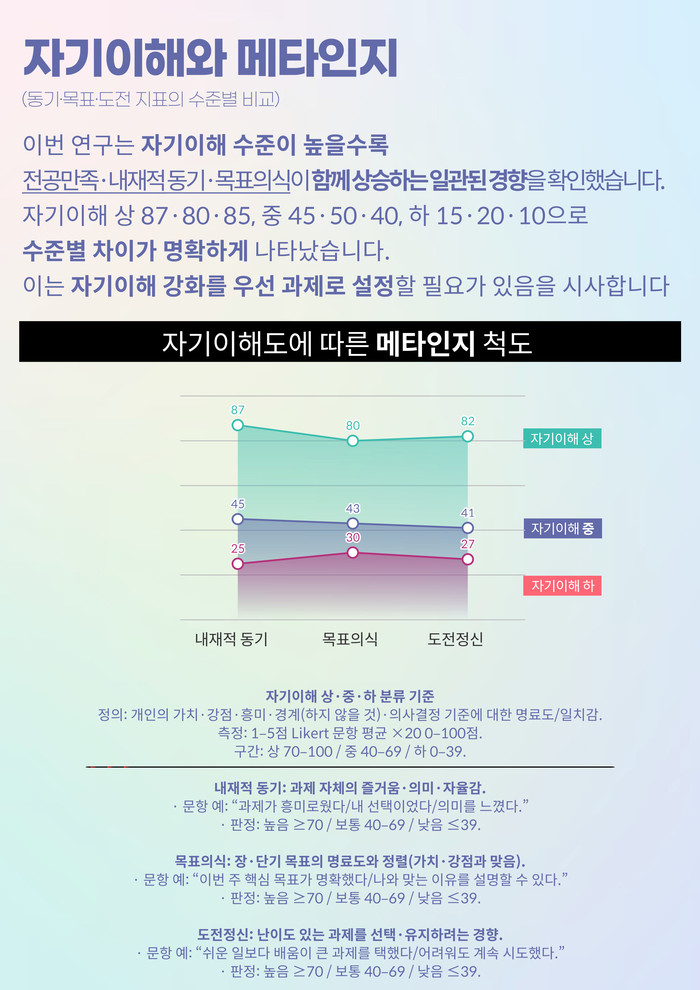 자기이해와 메타인지(동기·목표·도전)