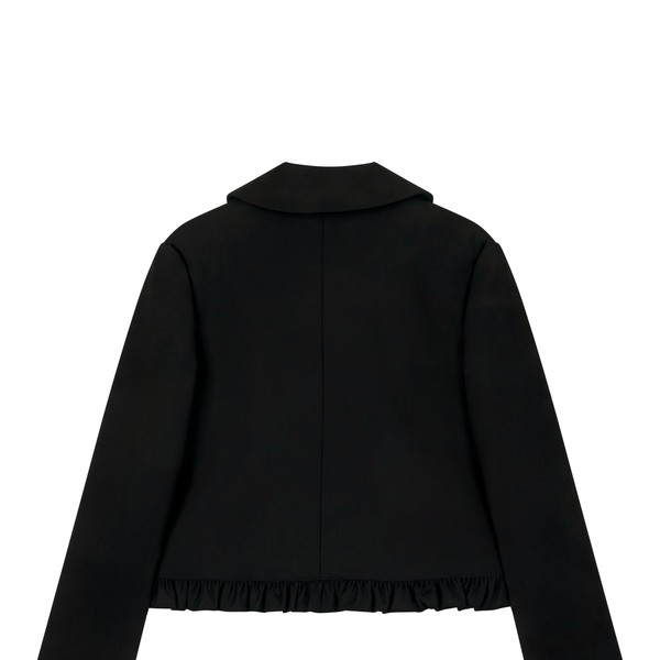 PETER PAN COLLAR RIBBON JACKET_BLACK (9차 재입고) : LO AXUAL