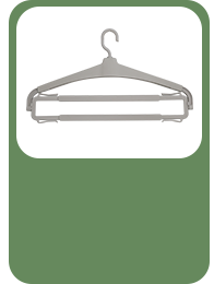 Hoodie Hanger with Clip holder 2pcs set
