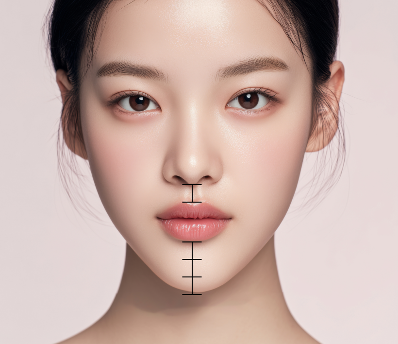 <p style="margin-top:20px;"><span style="font-size: 24px; color: rgb(255, 255, 255);"><strong>1:3비율의 짧은 인중</strong></span></p>