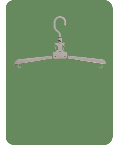 <h6 style="margin-left:8px; letter-spacing:-0.1px; line-height:1.2; font-weight:bold; margin-bottom:2px;"> One-Touch Foldable Hanger</h6>