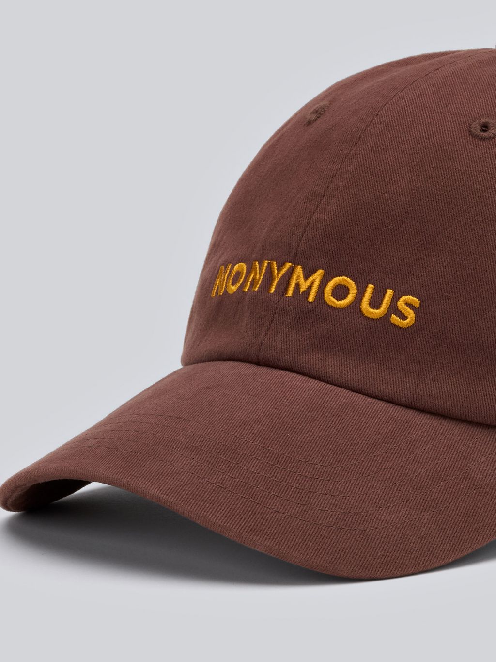 帽子 N!ce cap (BROWN) 25FW_NONYMOUS AA NEW ICONIC PEACHED CAP - BROWN