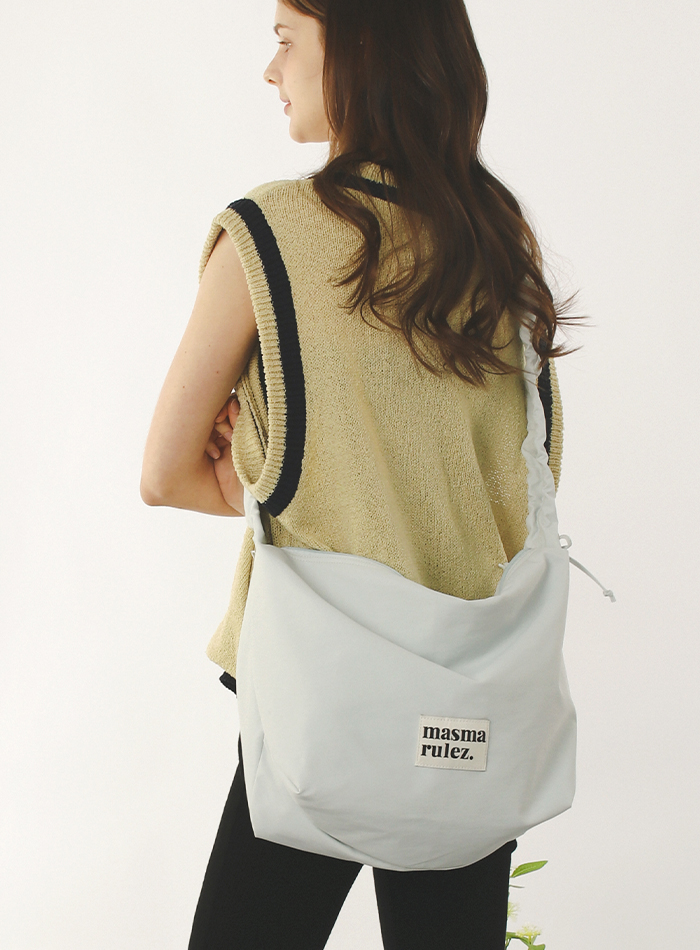 Nylon 2way shirring hobo bag_Light blue : Masmarulez [마스마
