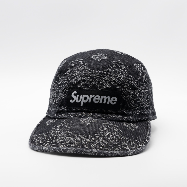 Supreme Bandana Jacquard Denim Camp Cap SUPREME BANDANA JACQUARD