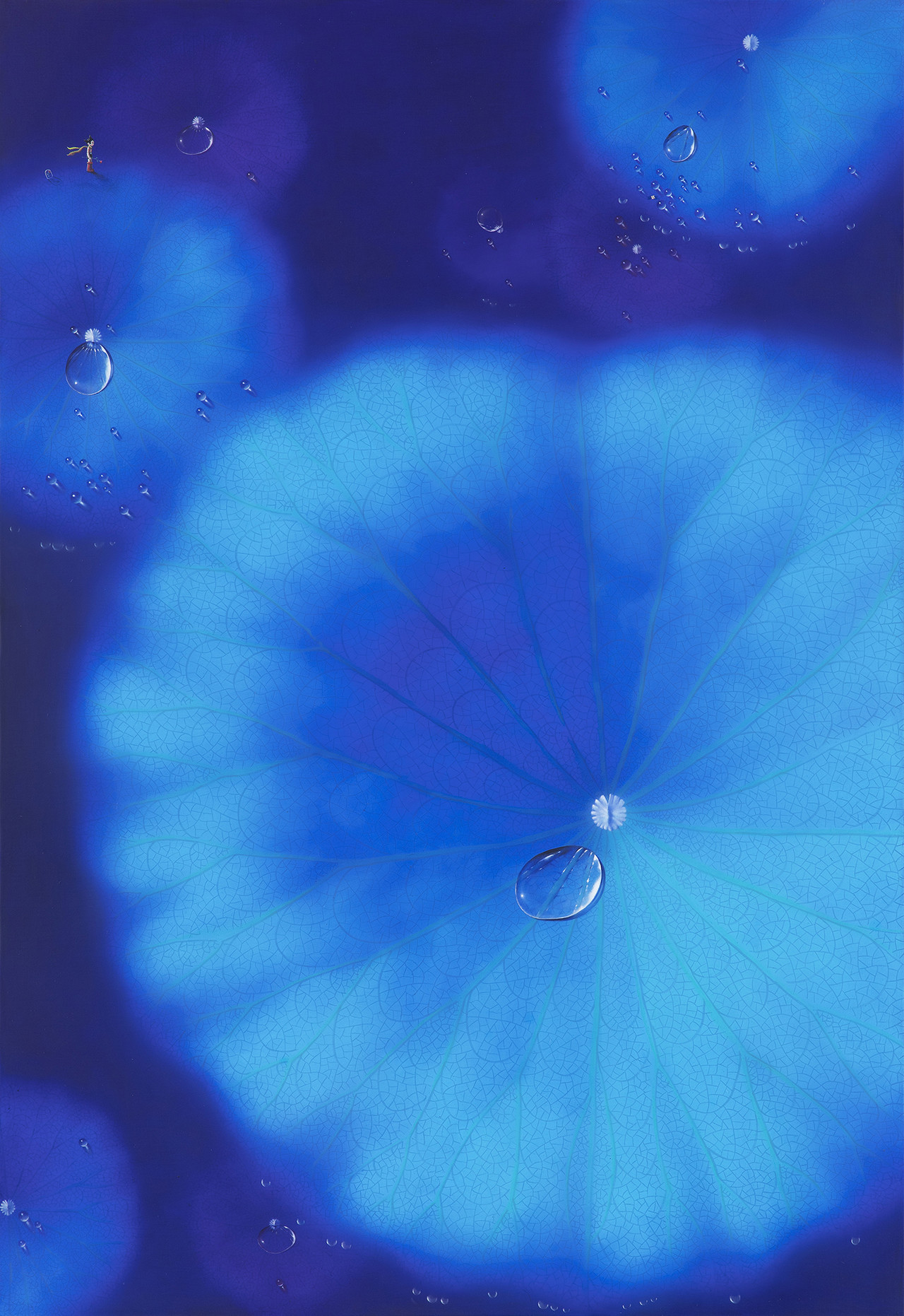 BLUE MOON-AT25, Natural Diamond 0.12ct, oil on canvas, 130x89.4cm, 2025