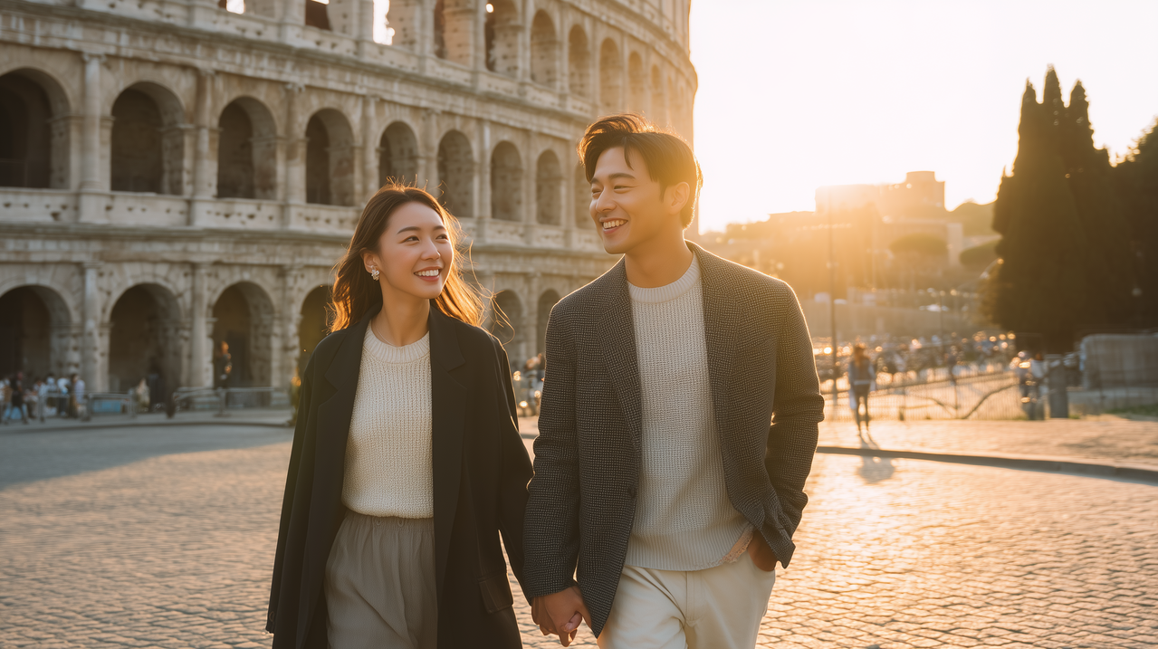 “둘만의 첫 유럽, 사랑이 빛나는 순간.”