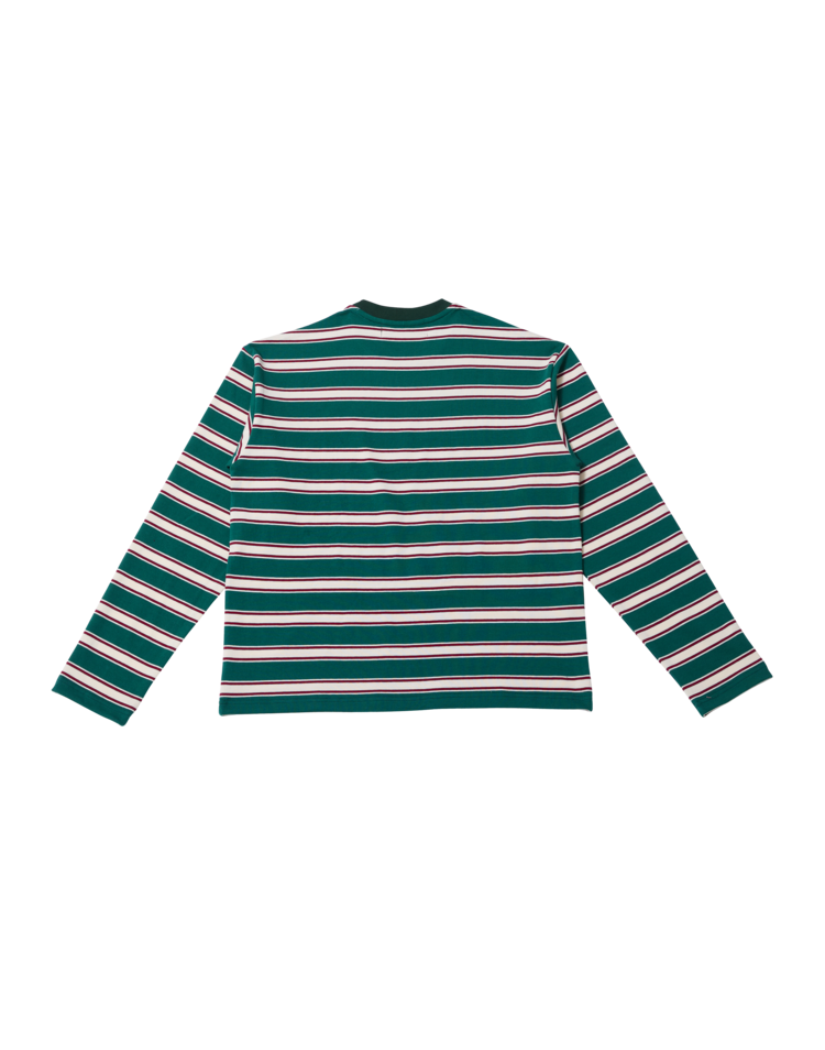 New Symbol Logo Striped Long T-Shirt - GREEN : XOXOGOODBOY
